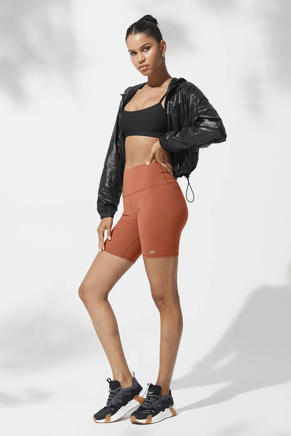 7" High-Waist Biker Short - Rust