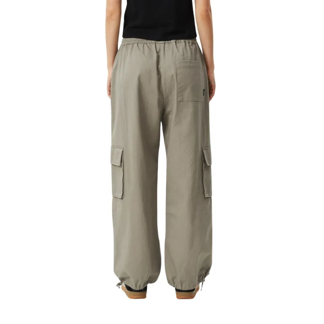 Afends Womens Tasman Cargo Pants - Grey Olive
