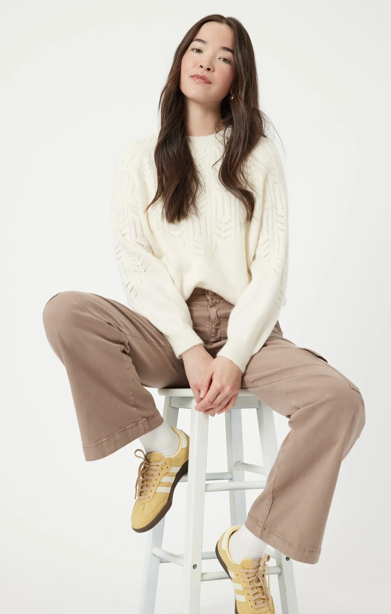 ALVA STRAIGHT CARGO IN CAPPUCCINO LUXE TWILL