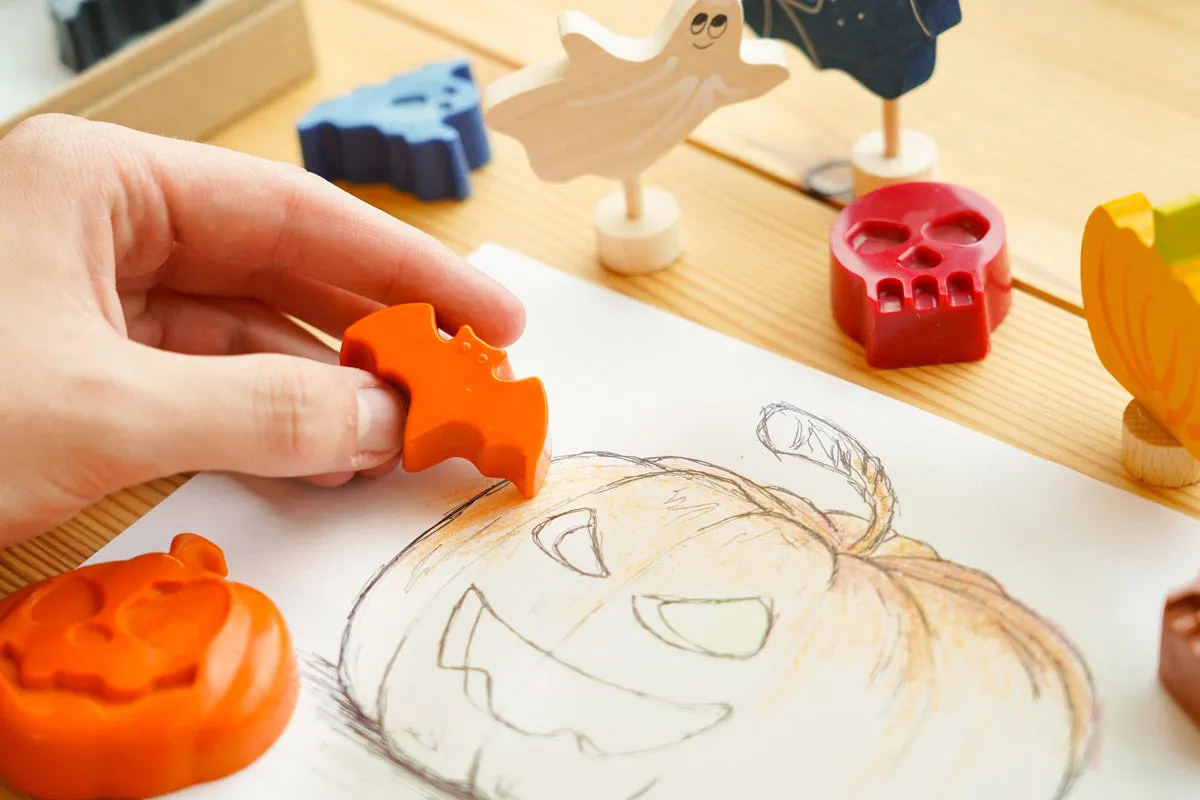 Bee Crayative Natural Beeswax Halloween Crayons - 8 Pack