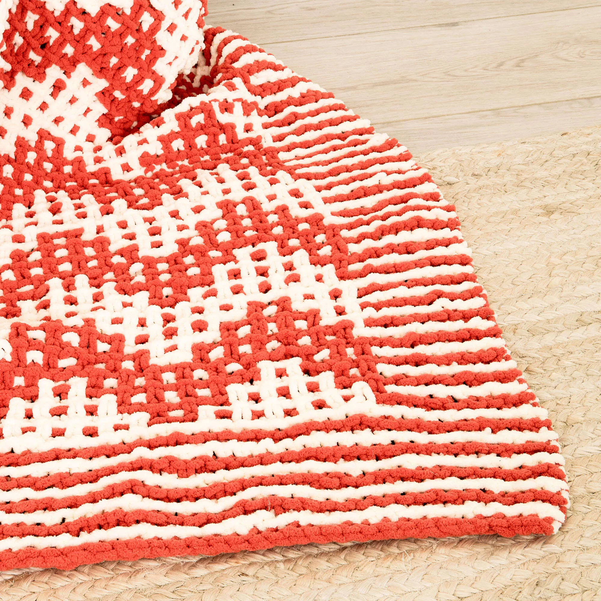 Bernat Mosaic Zig Zag Knit Blanket