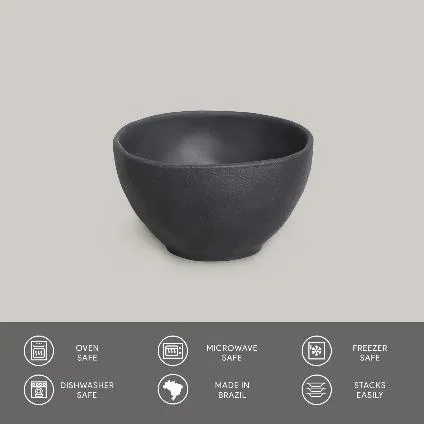 Bio Matte Black Soup / Fruit Bowl Set 123173902