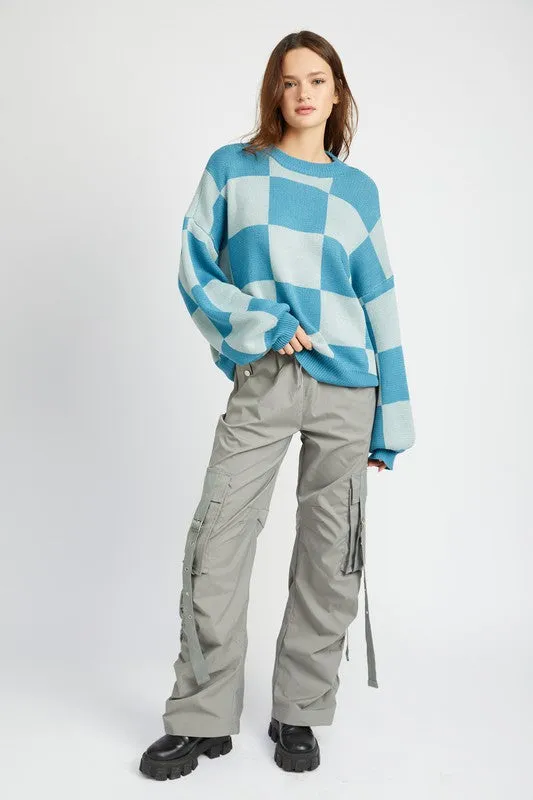 Charcoal Cargo Parachute Pants