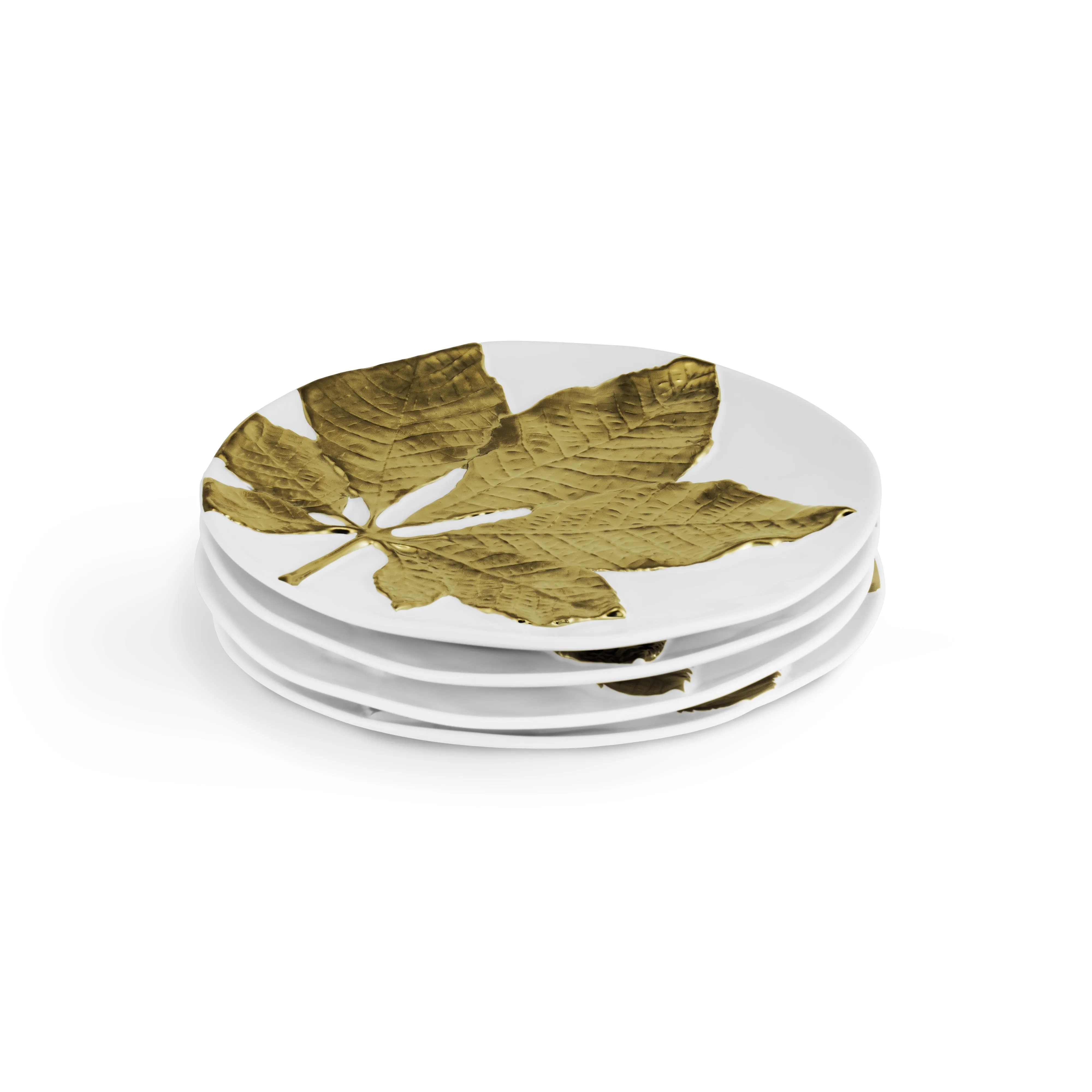 Chestnut Leaf Salad Plate Set