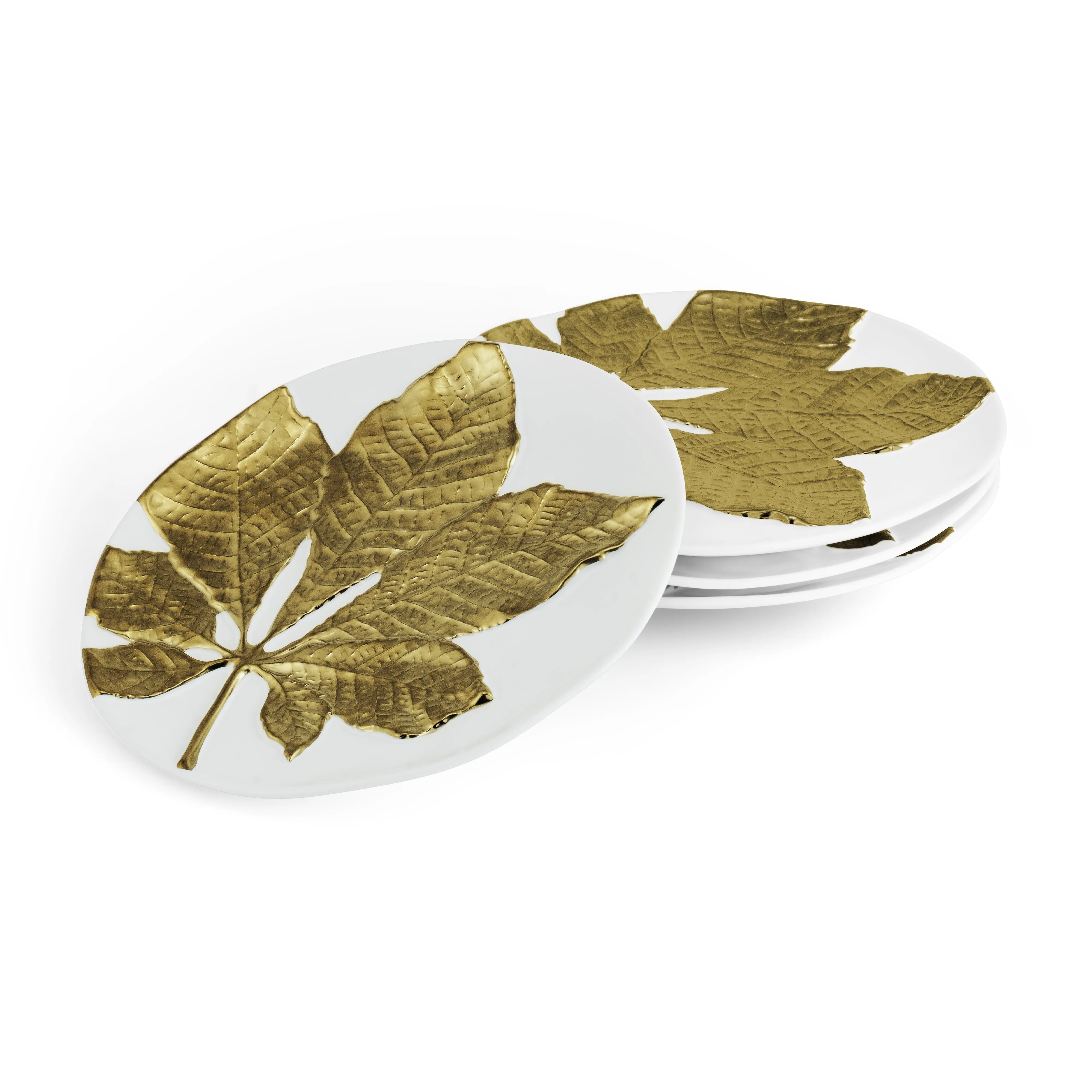 Chestnut Leaf Salad Plate Set