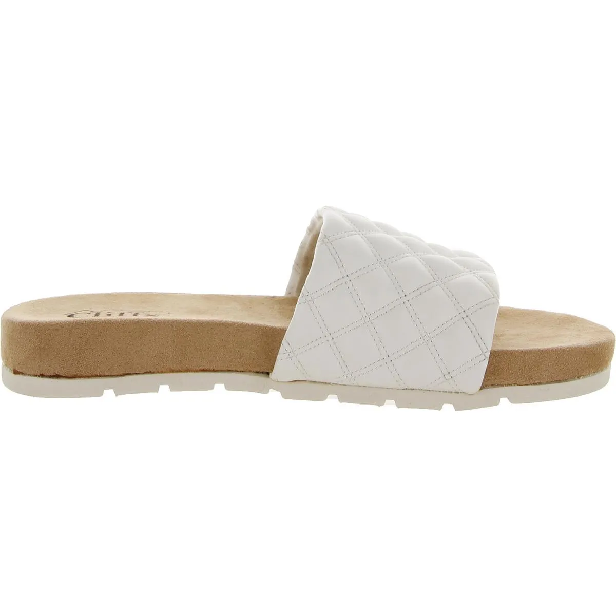 Cliffs by White Mountain Womens Tiptop Faux Leather Slip On Slide Sandals