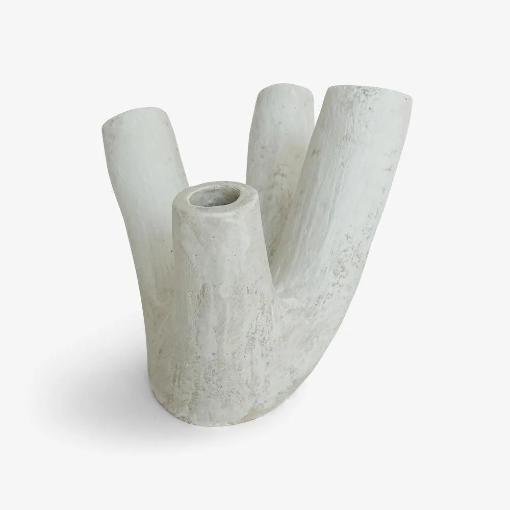 Coral Vase: Matte White