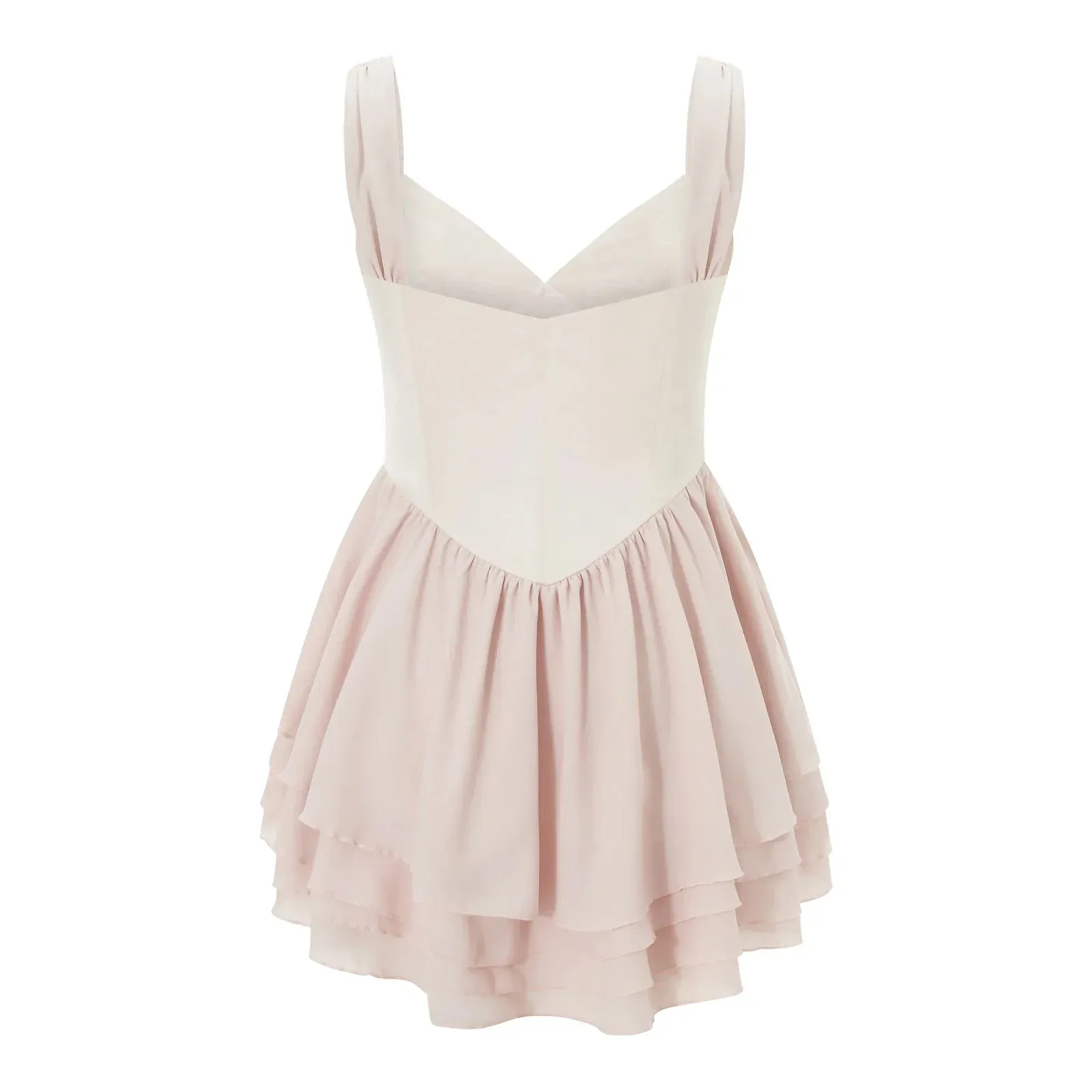 Corset Sleeveless V-Neck Backless Slim Slip Lolita Style Sweet Club Streetwear Summer Mini Dress