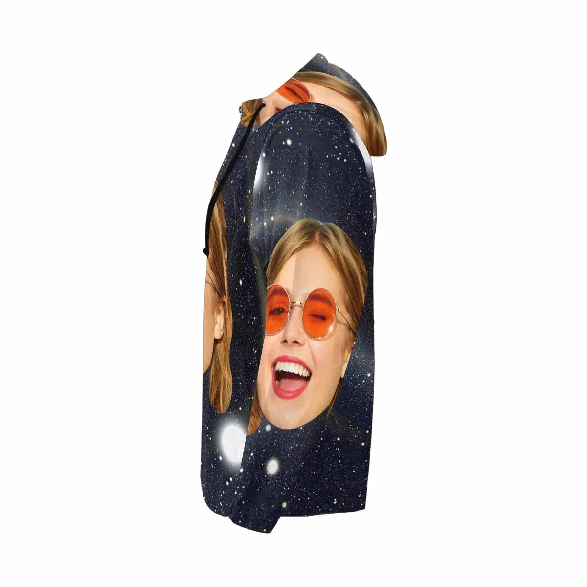 Custom Face Starry Sky Men's All Over Print Full Zip Hoodie