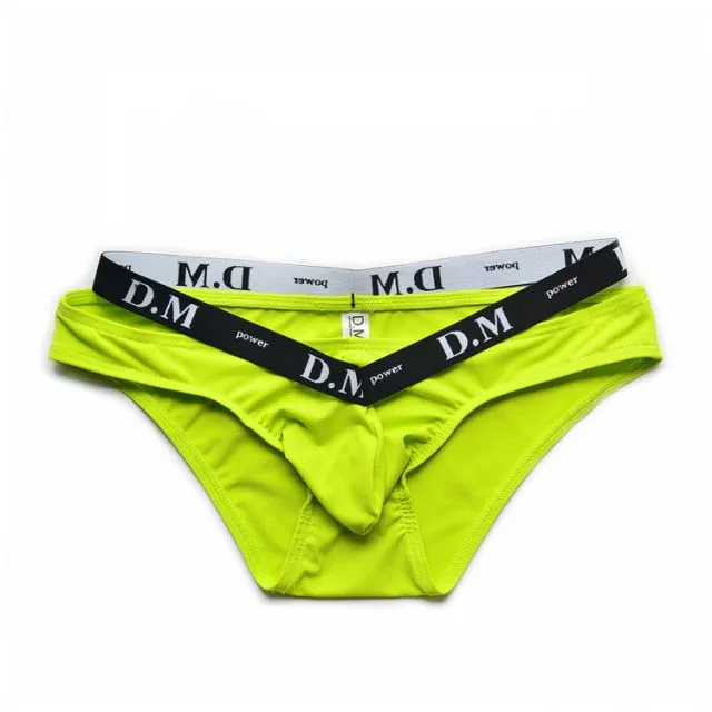 Double Band and Letter Patterned Brief Underwear