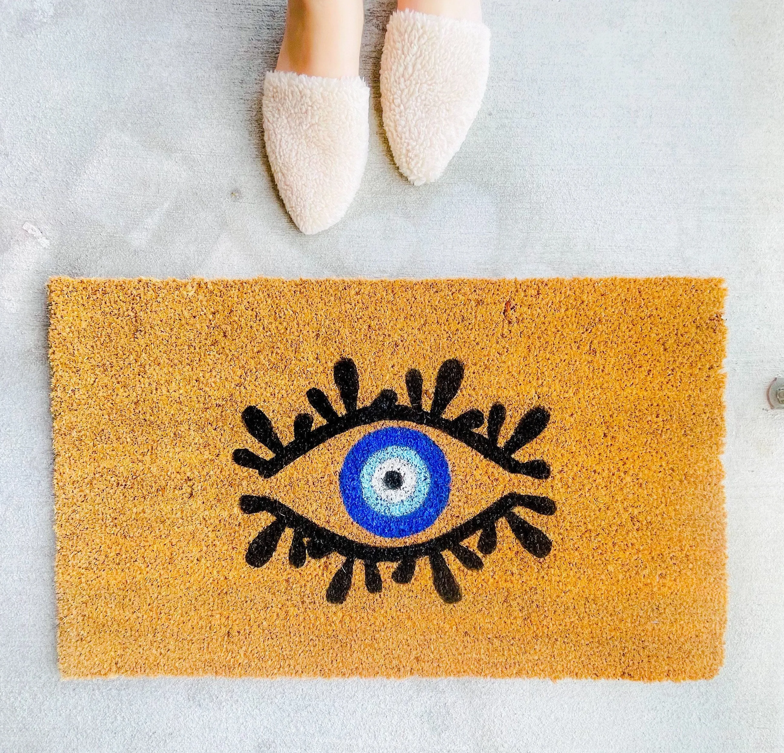 Evil Eye Doormat Amida By Zaa Custom Doormat Good Vibes Doormat