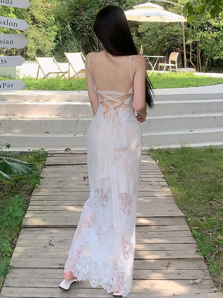 Joskka Floral Print Slip Midi Dress Women Bandage Sleeveless Chain Evening Chic Elegant And Pretty Women's Dresses Prom
