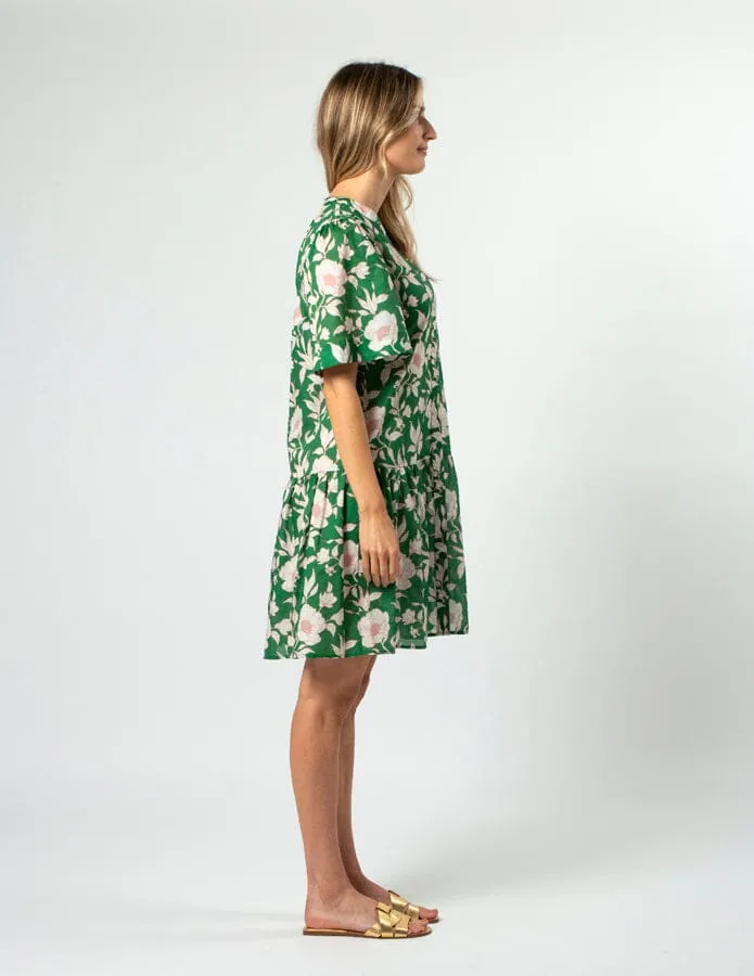 Lena Dress Vintage Green Floral