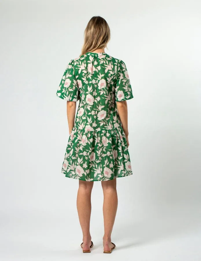 Lena Dress Vintage Green Floral