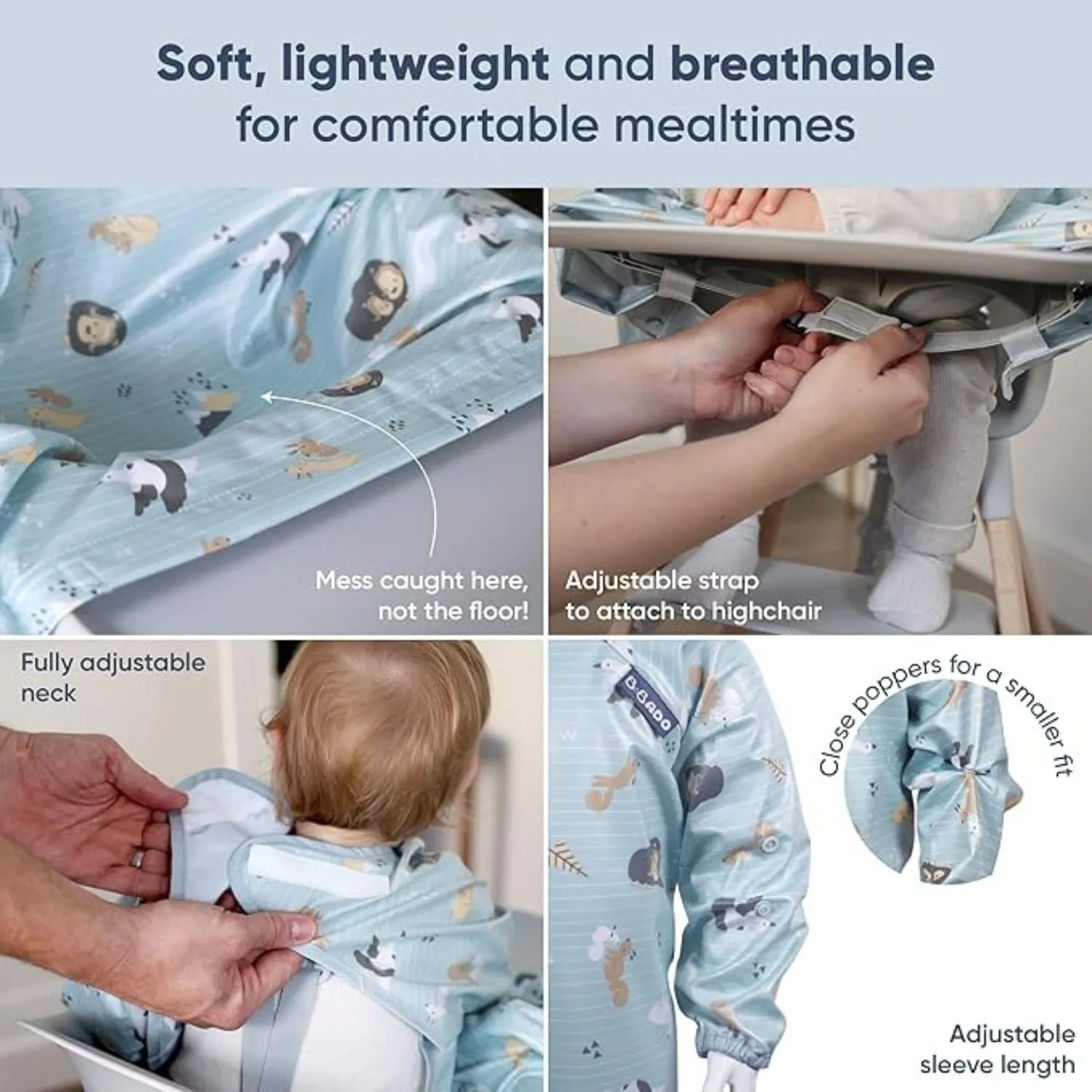 Long Sleeve Coverall & Attachable Handi Cutlery Bundle Arctic Adventure White