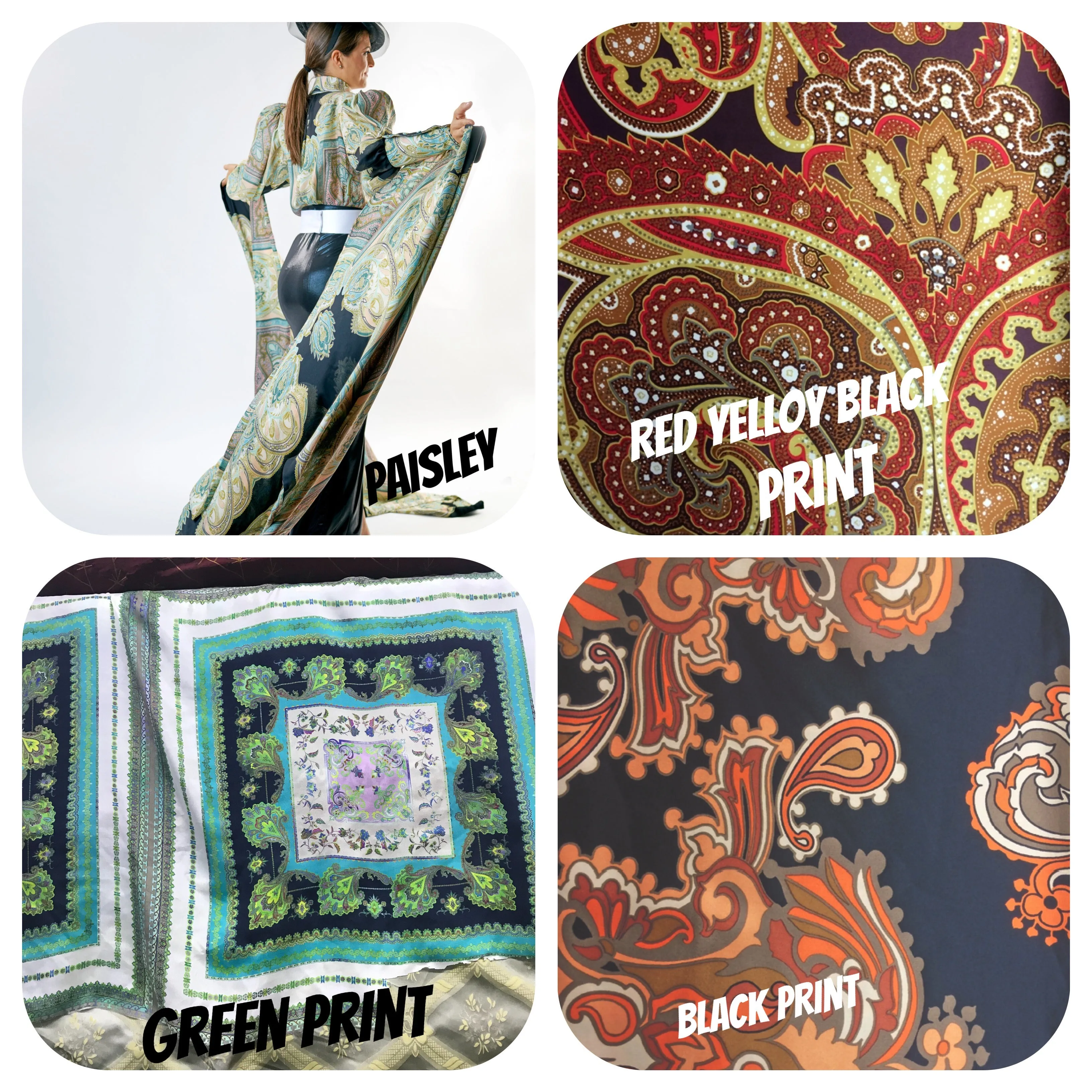 Loose- Fitting Pasley Silk Blouse