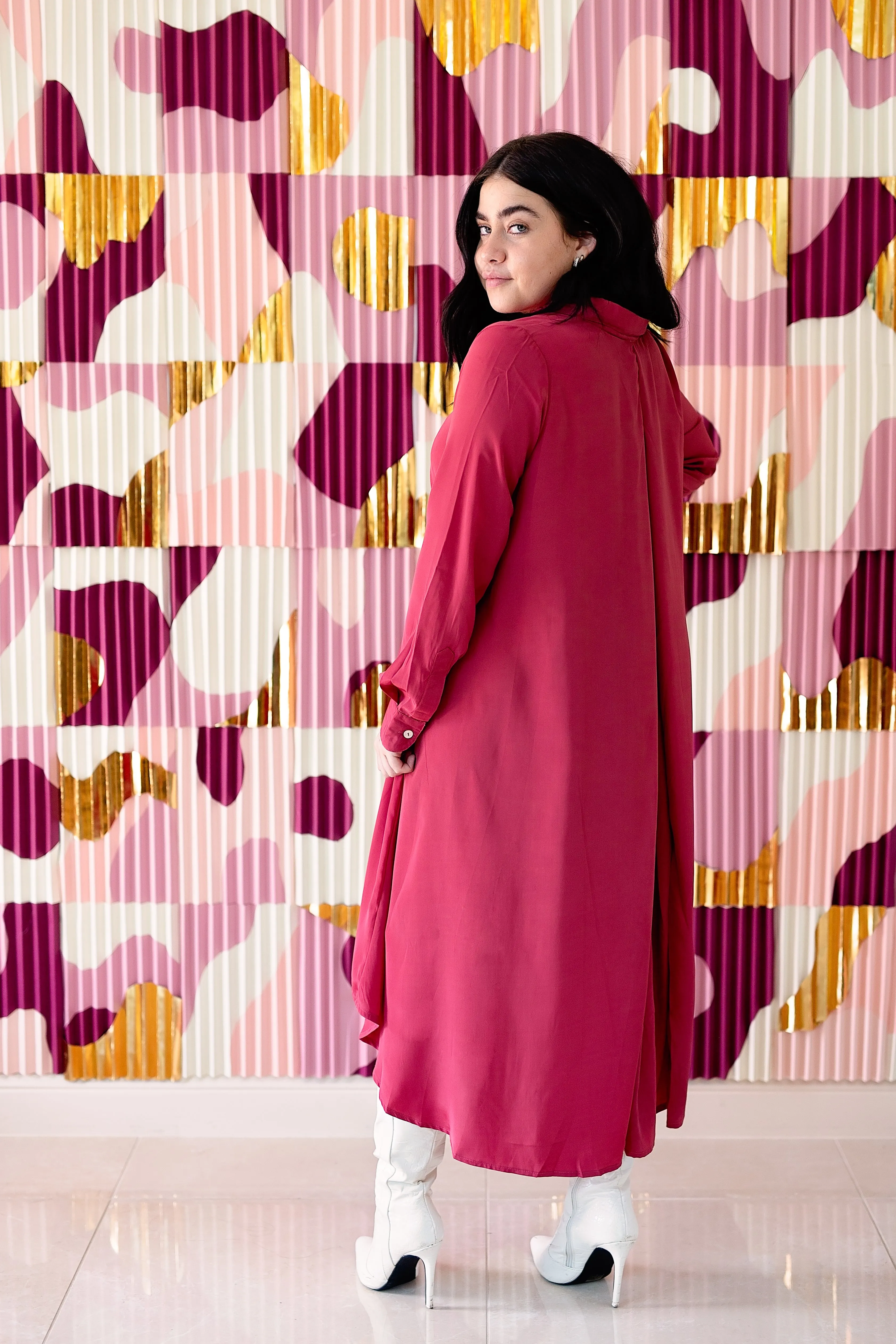 Maaya Medium Length - Cranberry Crepe