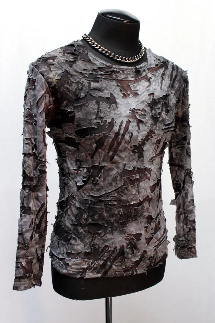 MEN'S LONG SLEEVE TEE - ZOMBIE FABRIC