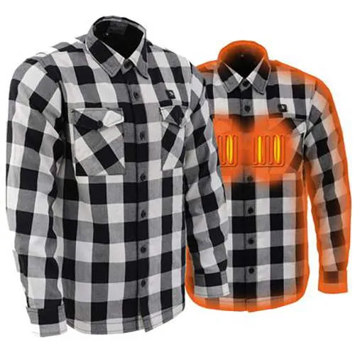 Nexgen Heat Men's NXM1601SET Riffraff Black/Grey/White Heated Flannel