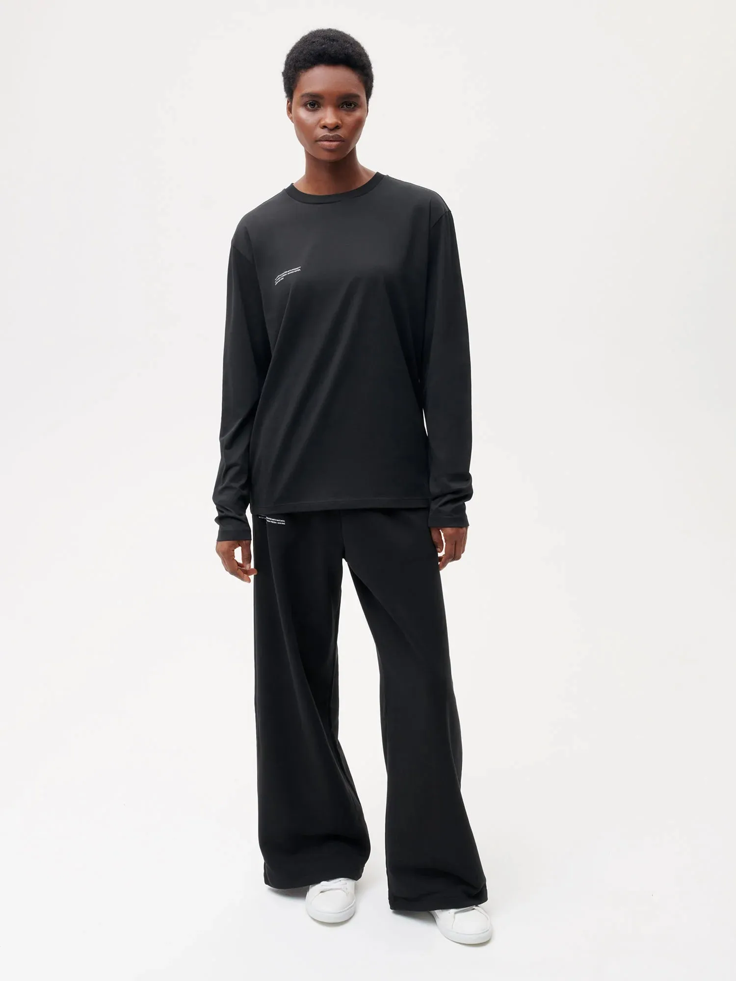 Organic Cotton Lightweight Long Sleeve T-shirt—black