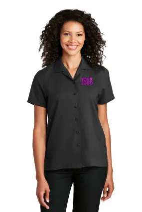 Port Authority Ladies Short Sleeve Custom Performance Shirts, Black