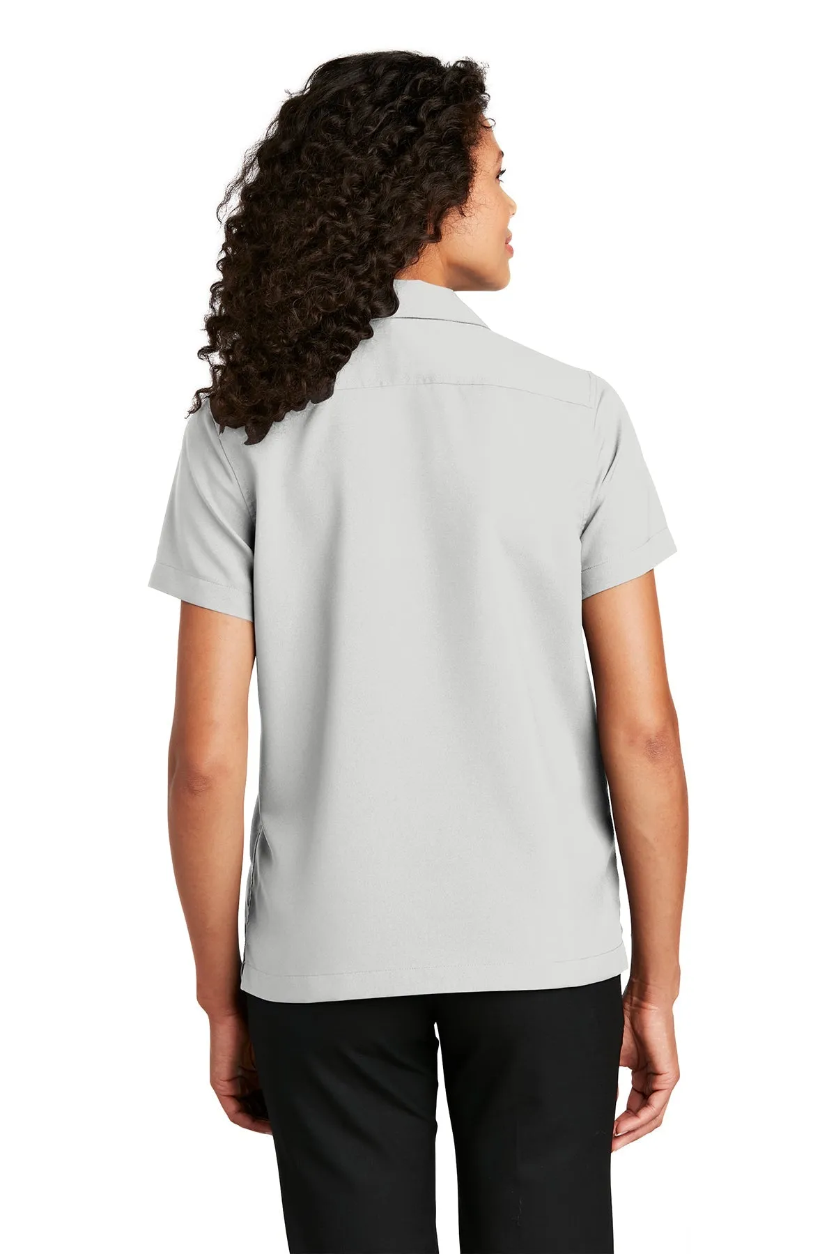 Port Authority Ladies Short Sleeve Custom Performance Shirts, Silver