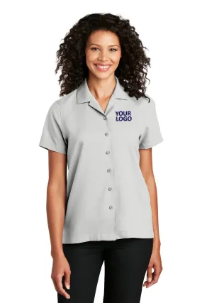 Port Authority Ladies Short Sleeve Custom Performance Shirts, Silver