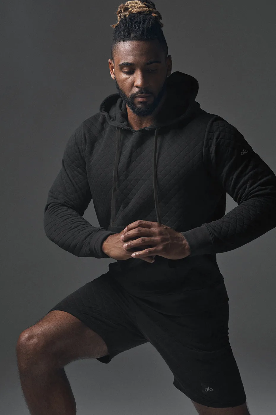 Quilted Stadium Short - Black