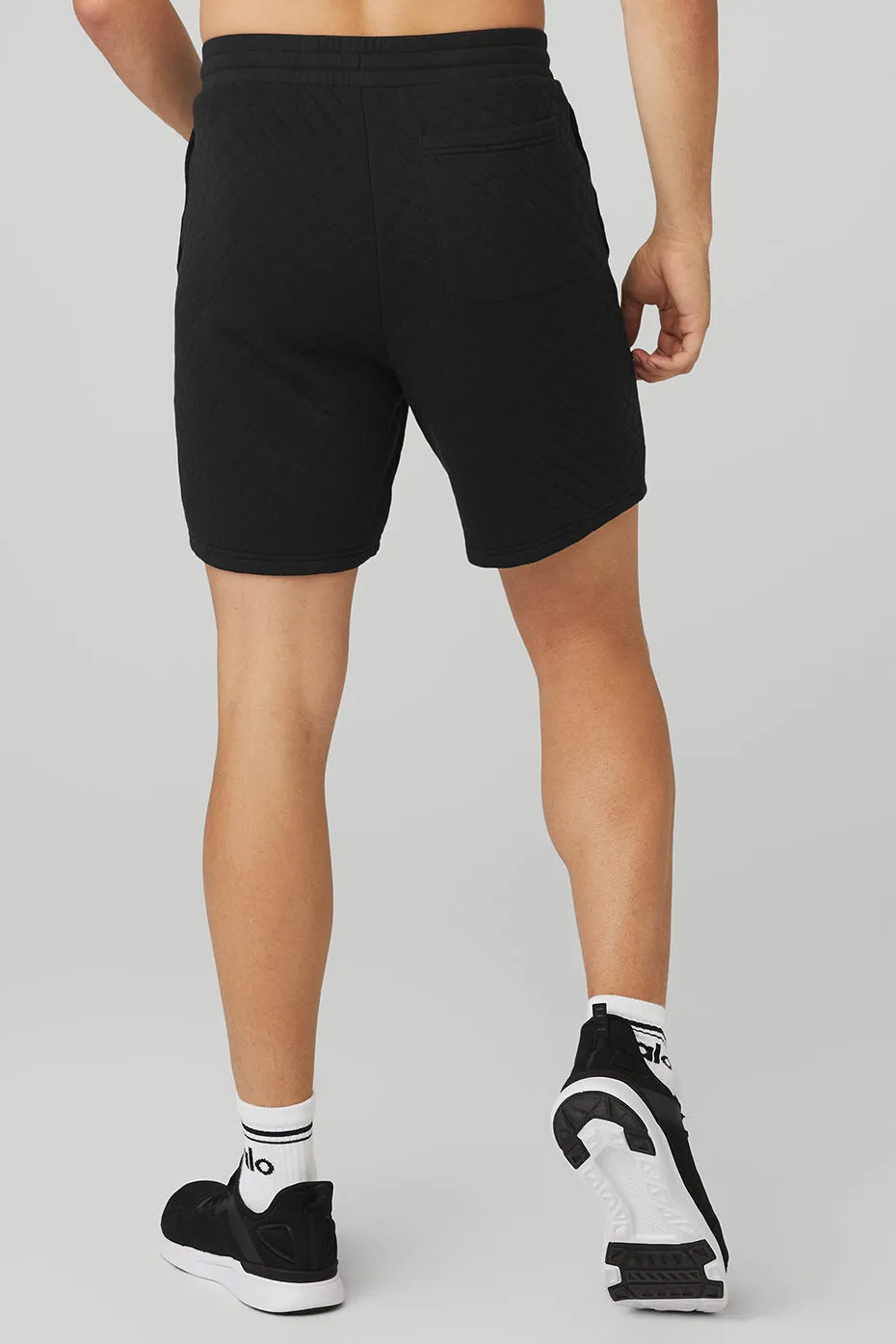 Quilted Stadium Short - Black
