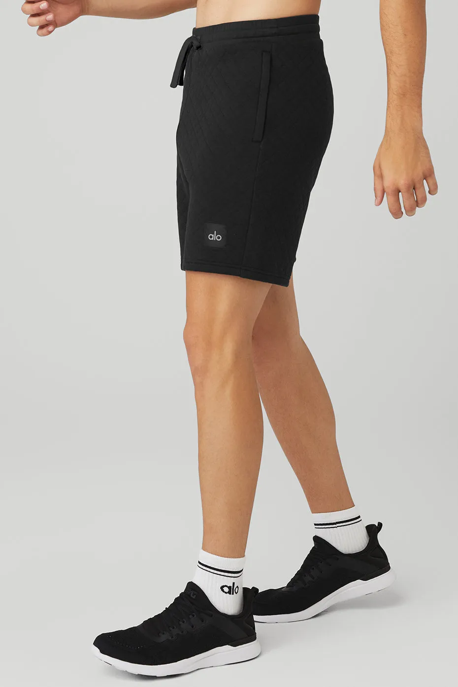 Quilted Stadium Short - Black