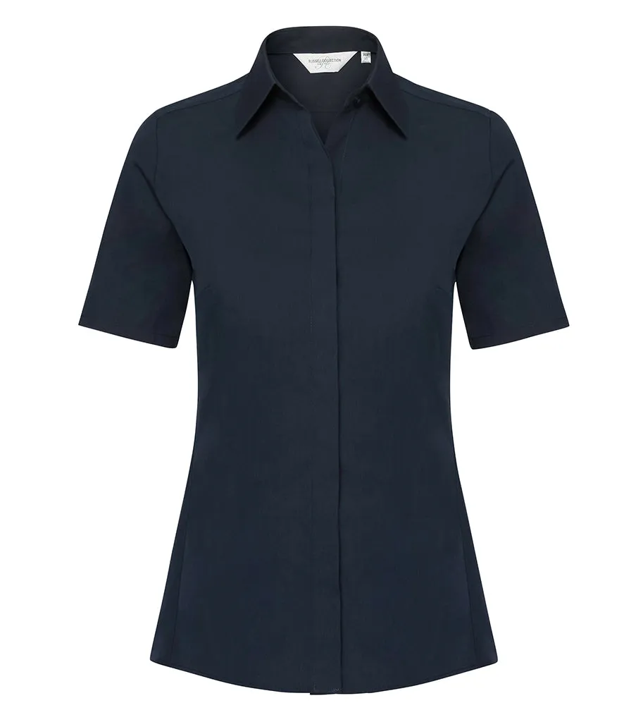 Russell Collection Ladies Short Sleeve Ultimate Stretch Shirt