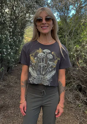 Rythmatix - Mycelial Bloom Crop Shirt