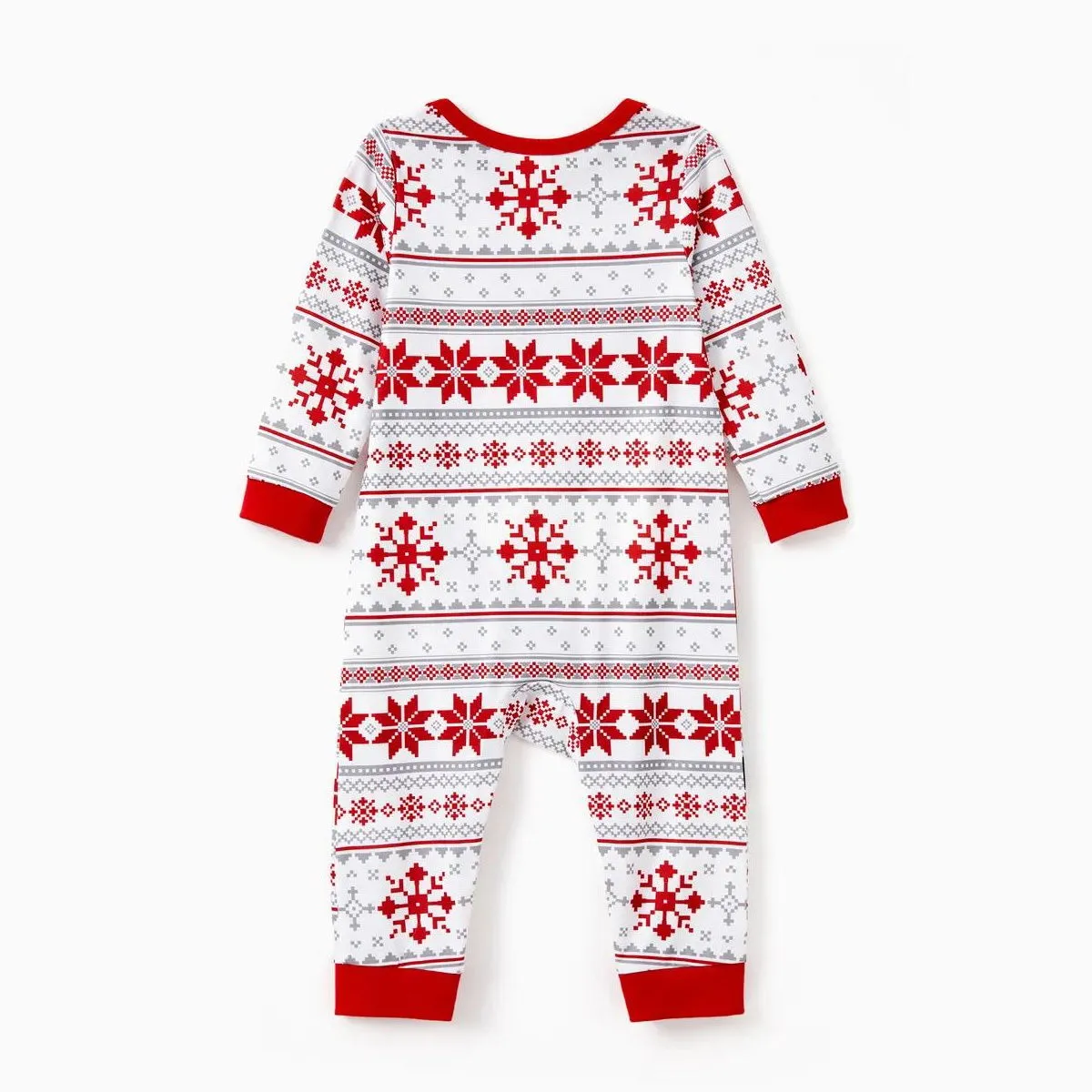 Santa Claus Pajamas for Family Father Santa Hat Belt Snowflake Print