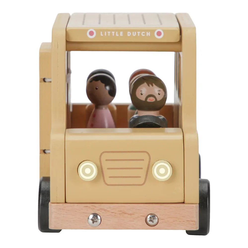 School Bus with 5 Peg Doll Characters