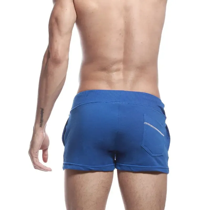 Seobean Men's Solid Boxer Shorts Three Pockets Casual Lounge Shorts