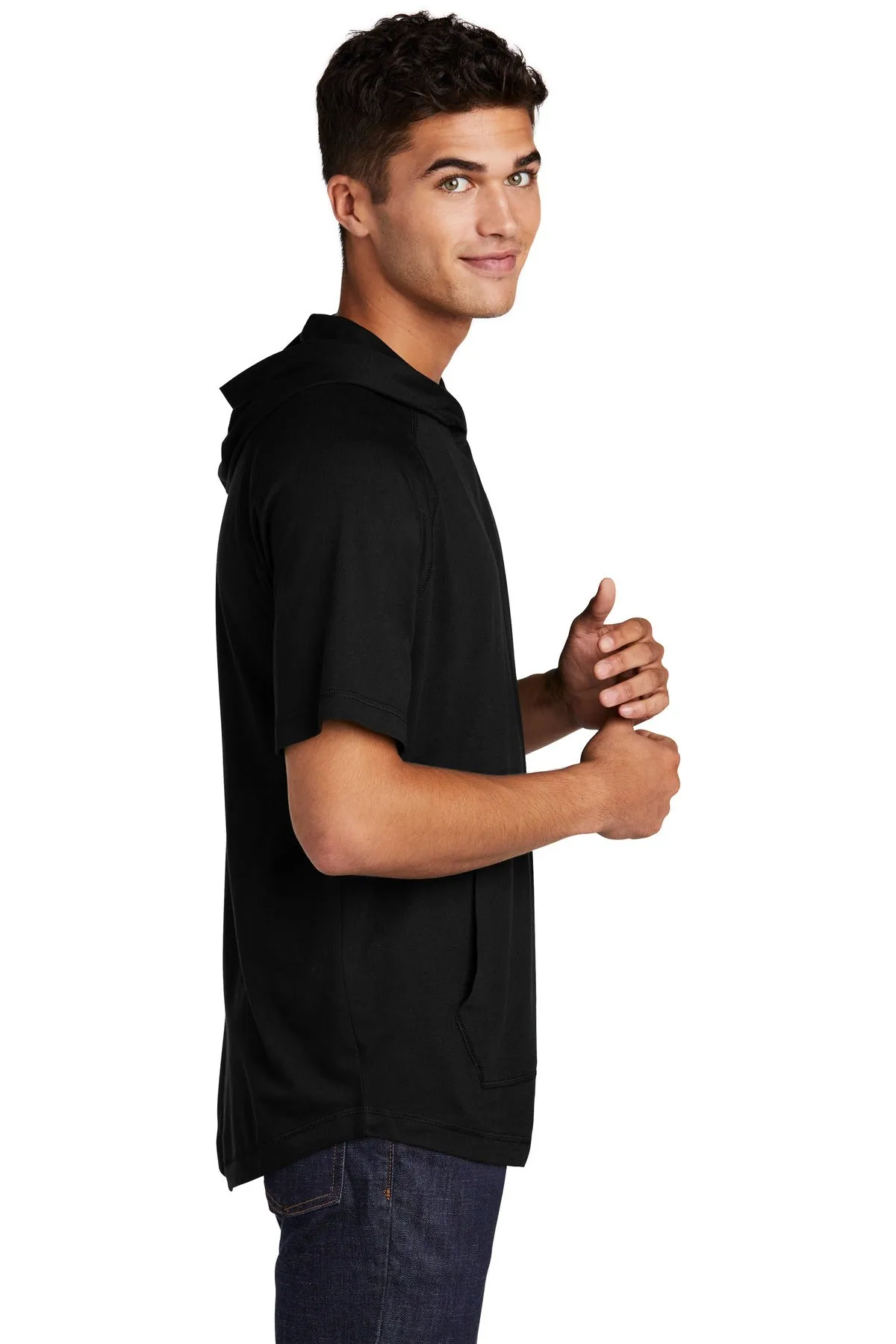Sport-Tek ® PosiCharge ® Tri-Blend Wicking Short Sleeve Hoodie. ST404