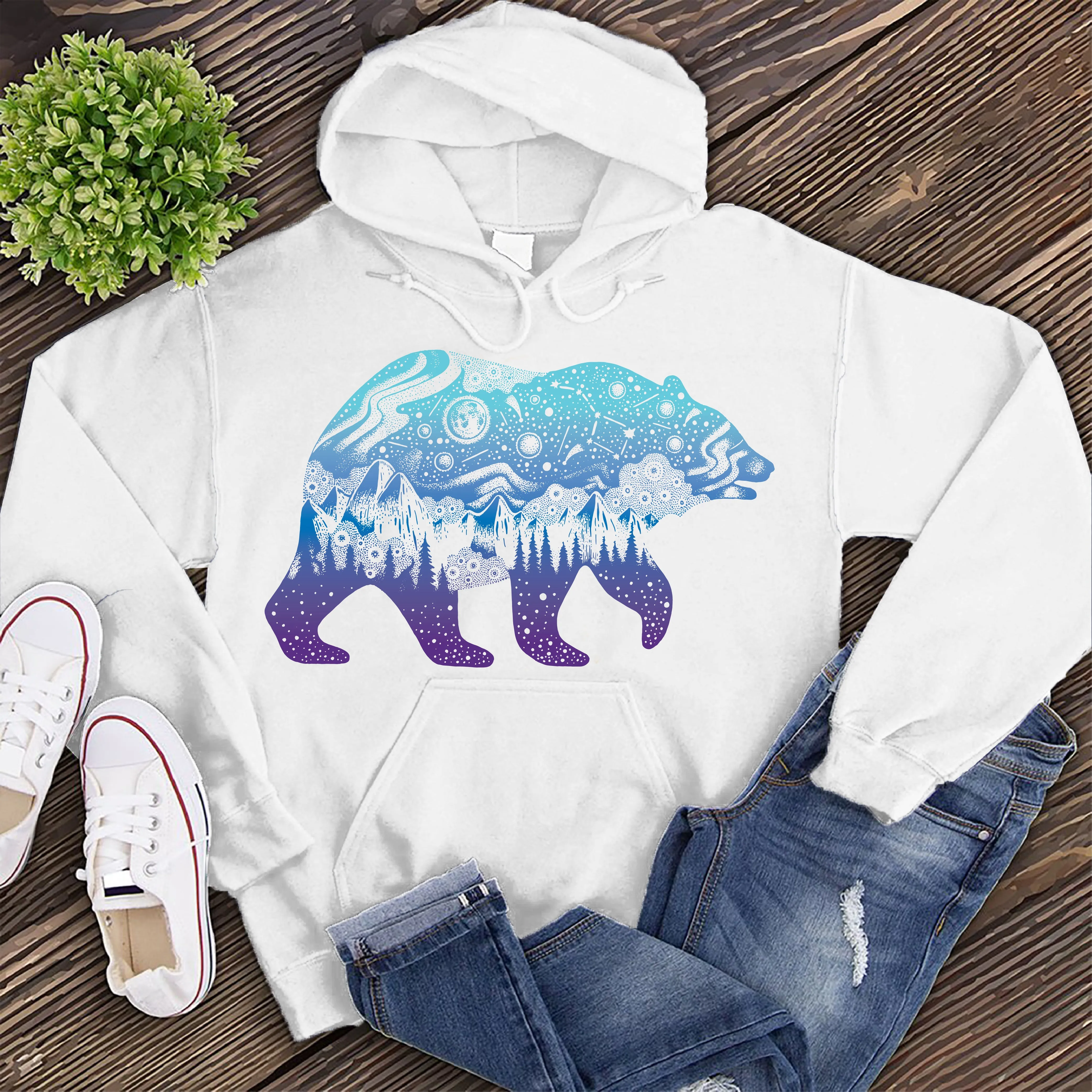 Starry Cosmic Bear Hoodie
