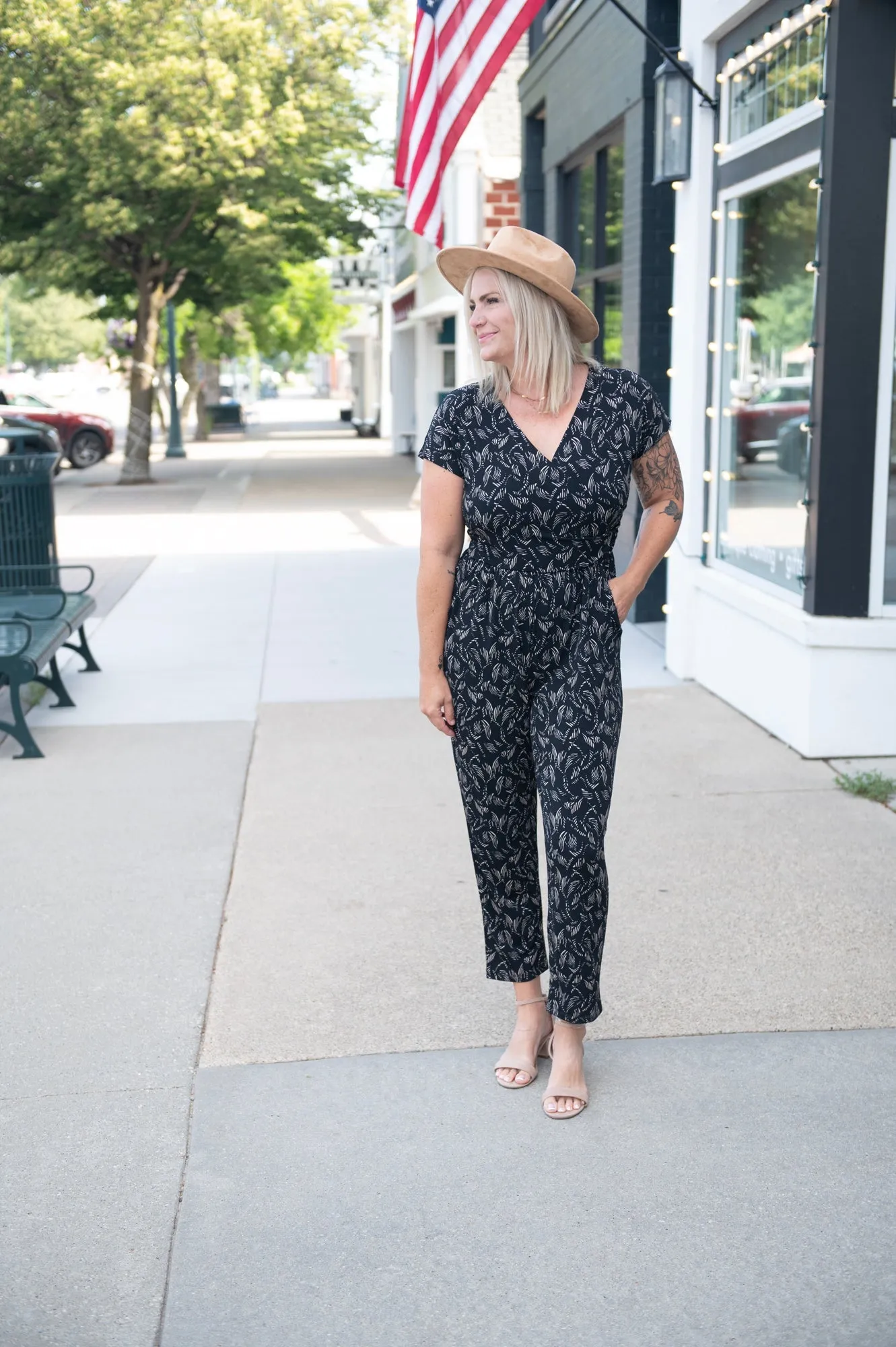 Surplice Tapered Jumpsuit