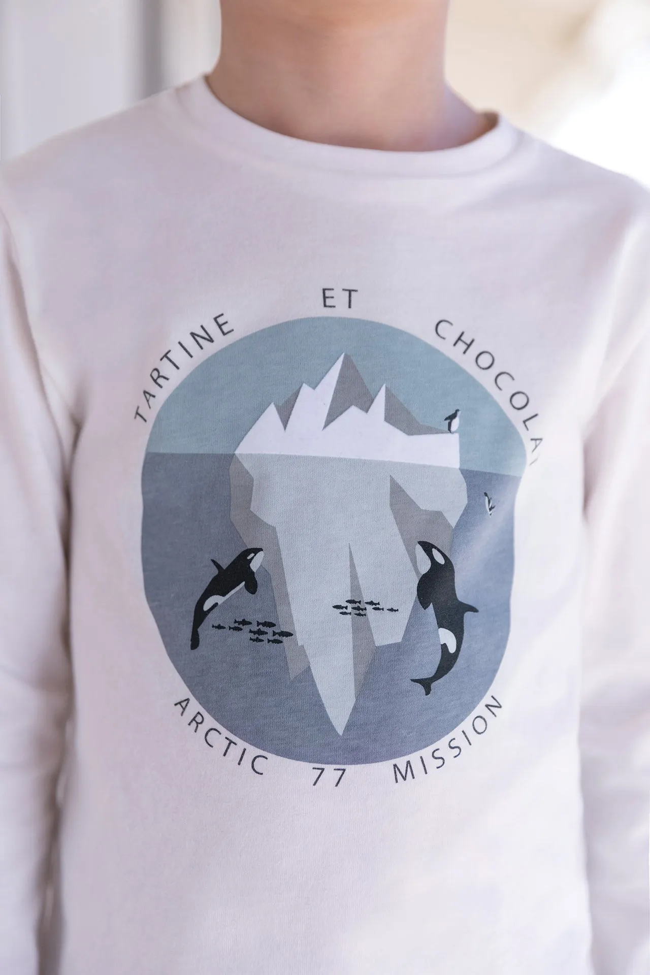 T-shirt - Bleu illustration banquise
