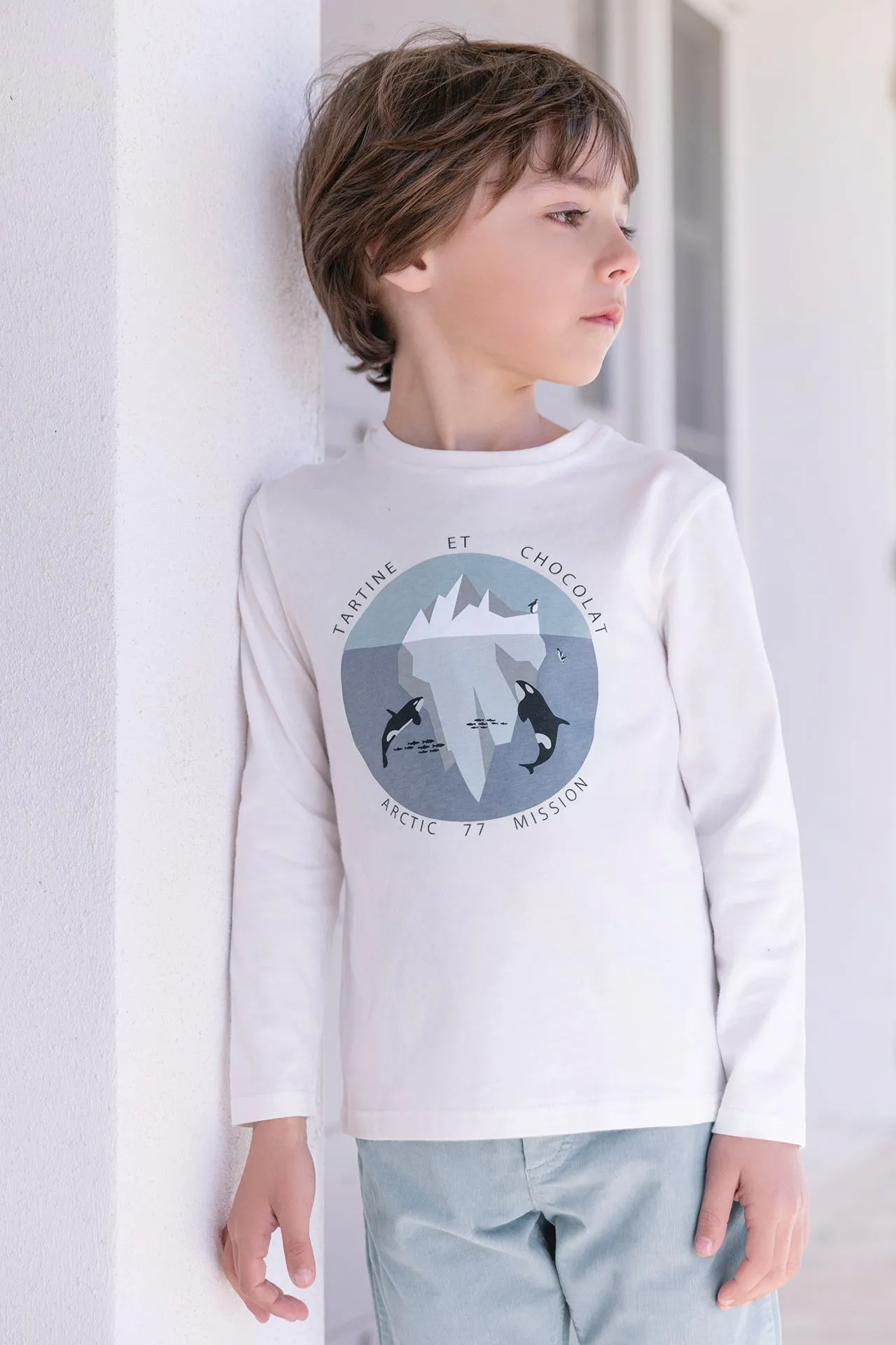 T-shirt - Bleu illustration banquise