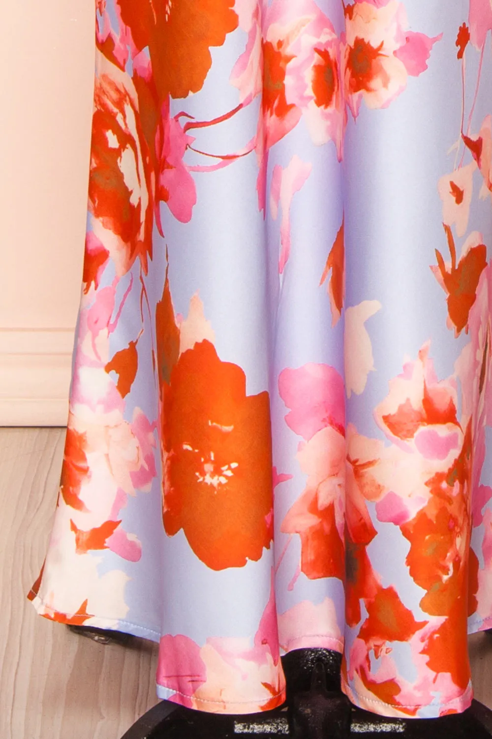 Tessie | Cowl Neck Satin Slip Maxi Dress