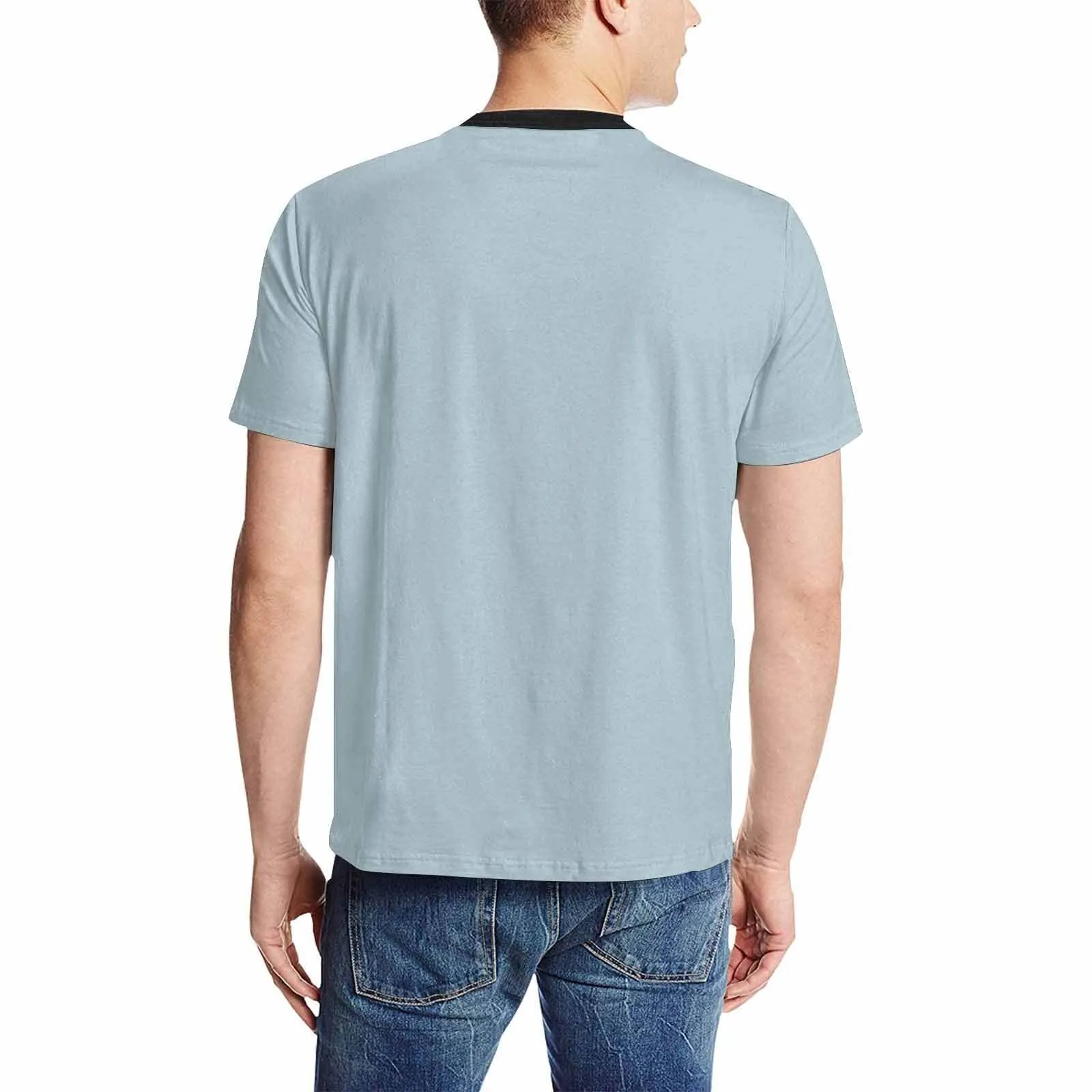 Uniquely You Mens T-Shirt /  Pastel Blue     - Short Sleeve Casual Shirt