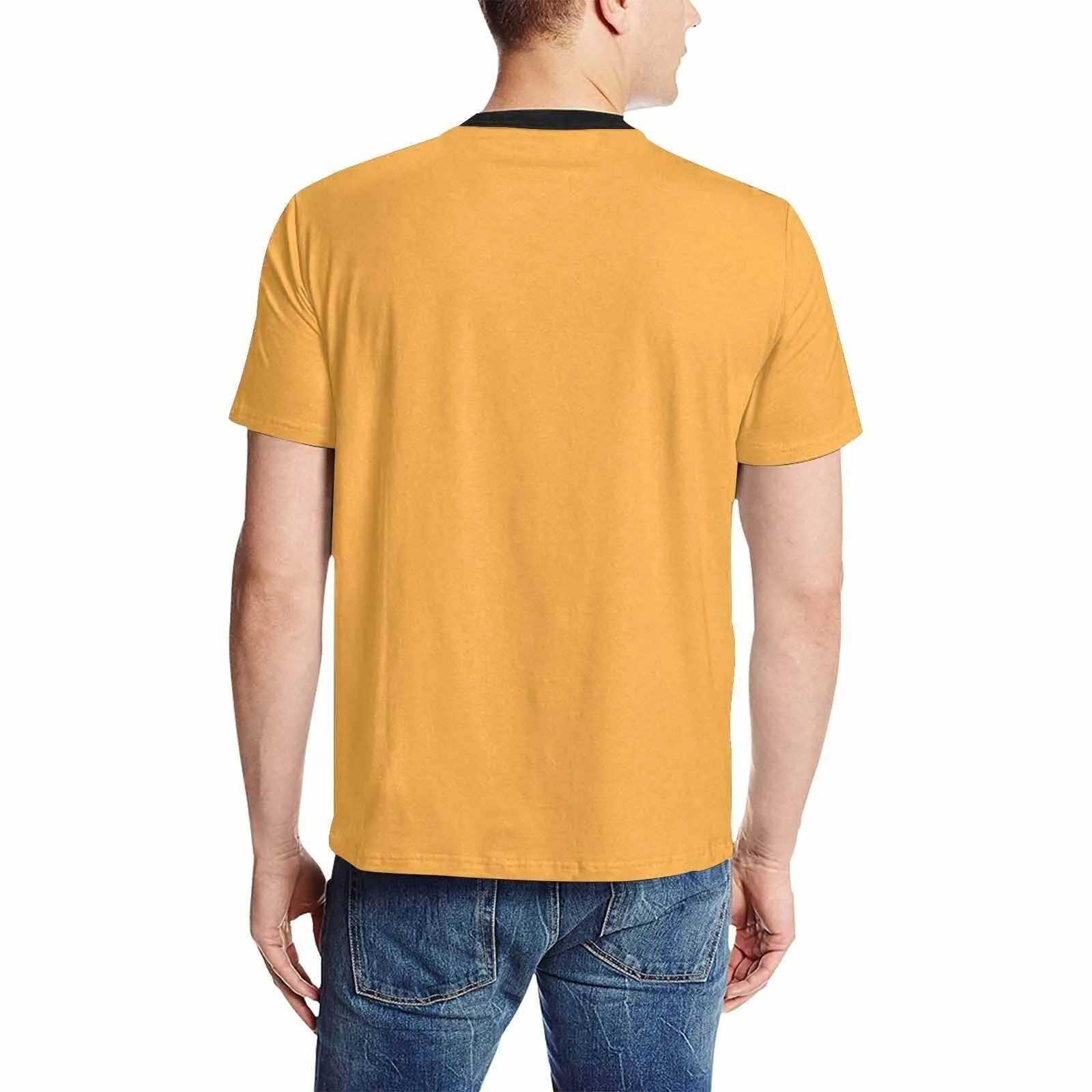 Uniquely You Mens T-Shirt /  Yellow Orange     - Short Sleeve Casual Shirt