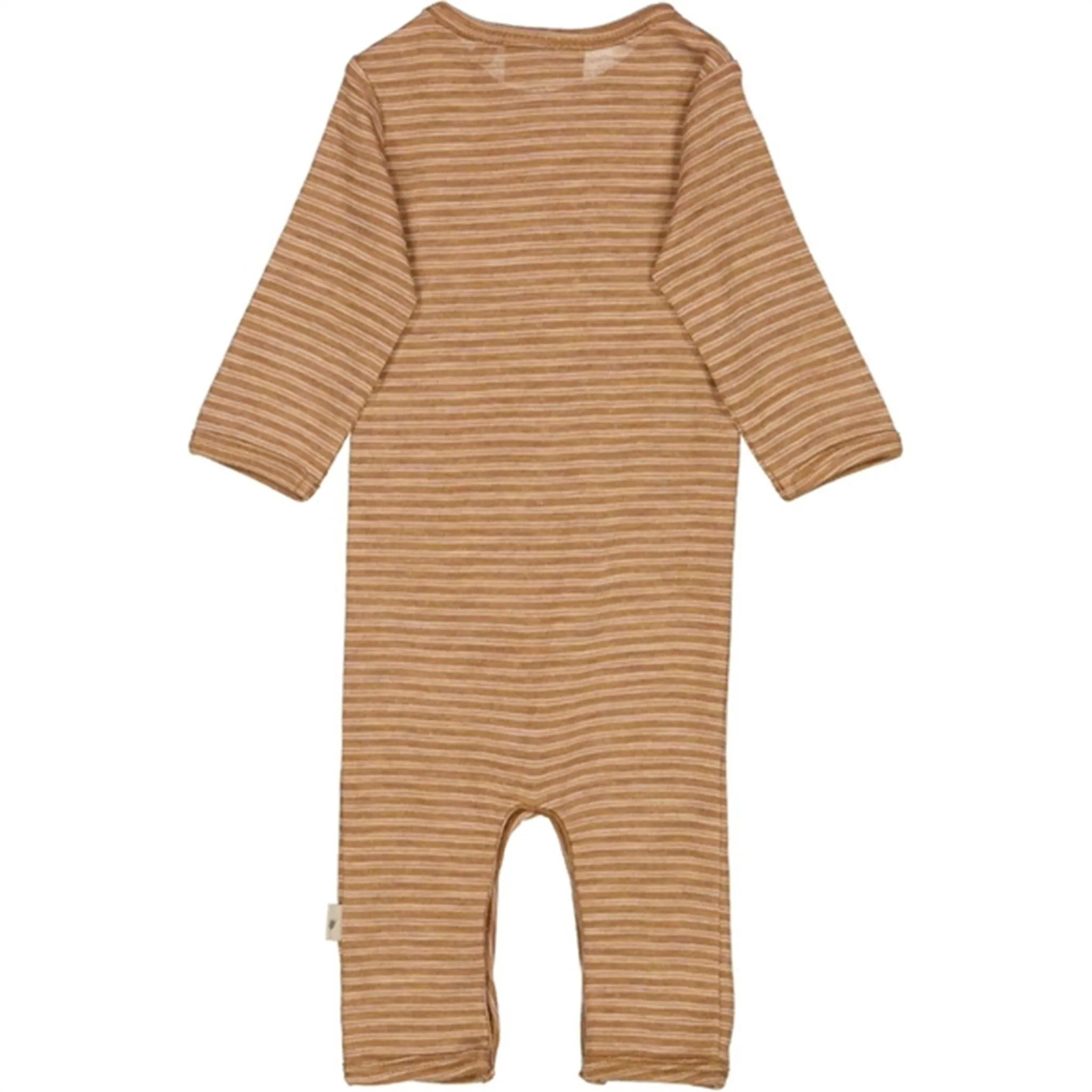 Wheat Wool Clay Melange Wool Stripe Jumpsuit